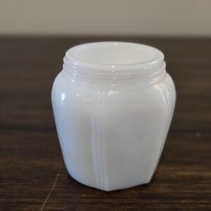 VTG 30s Woodbury White Milk Glass Cold Cream Jar Vanity Container No Lid